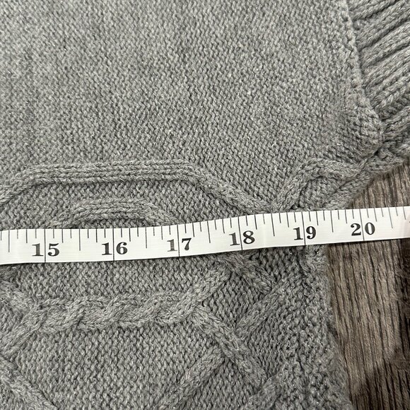 DKNY Light Grey Short-Sleeve Knit Sweater with Subtle Sparkle, Size S - Picture 6 of 7